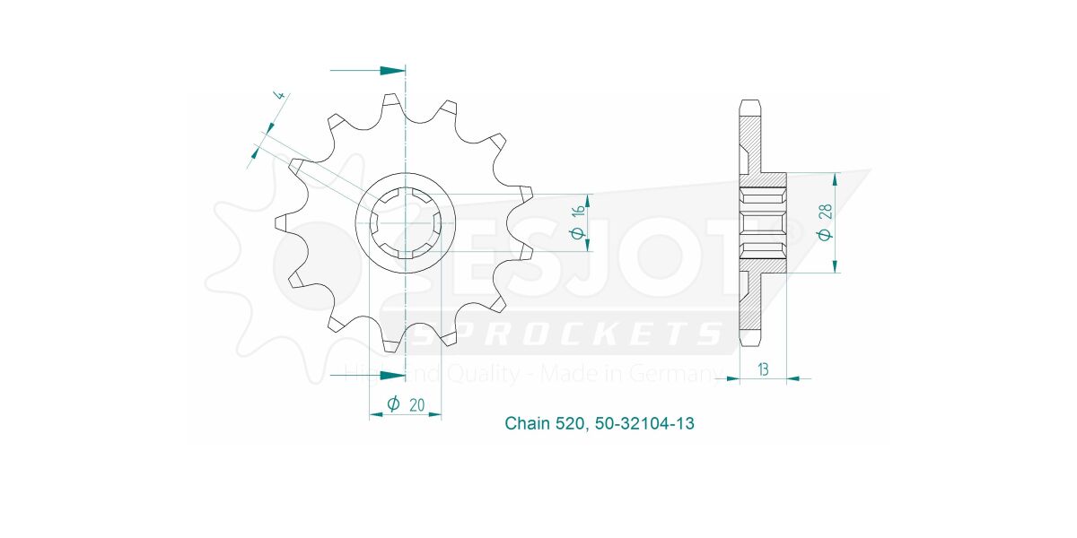 SPROCKET FRONT 13T 520