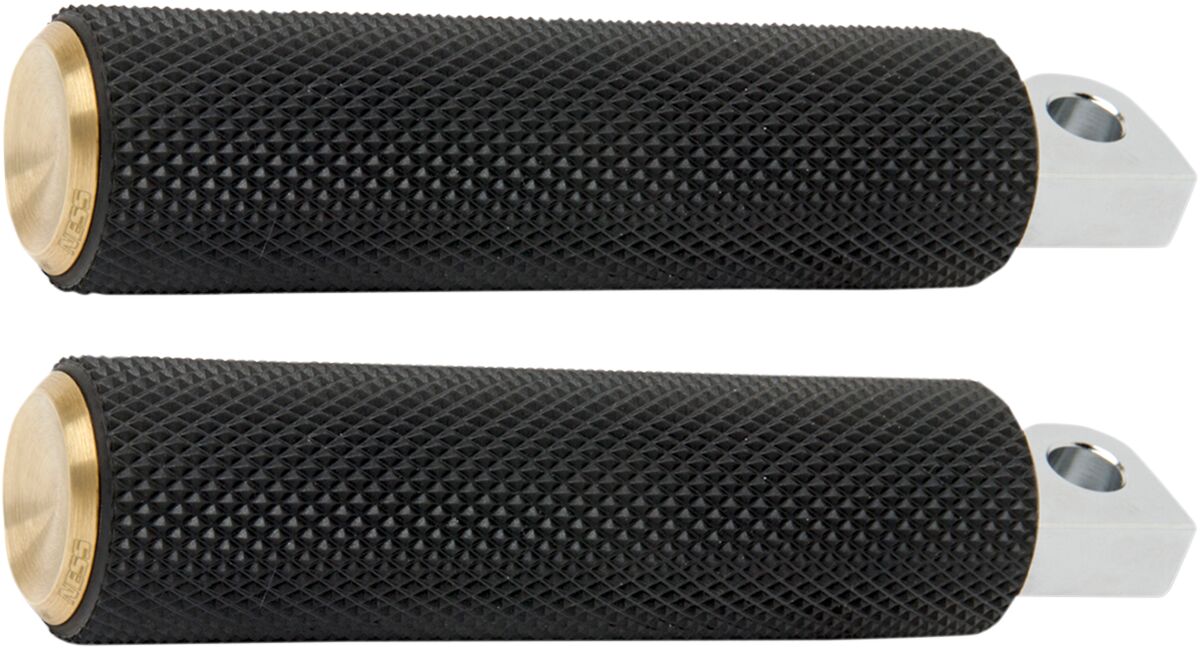 FOOTPEGS - KNURLED - BRASS