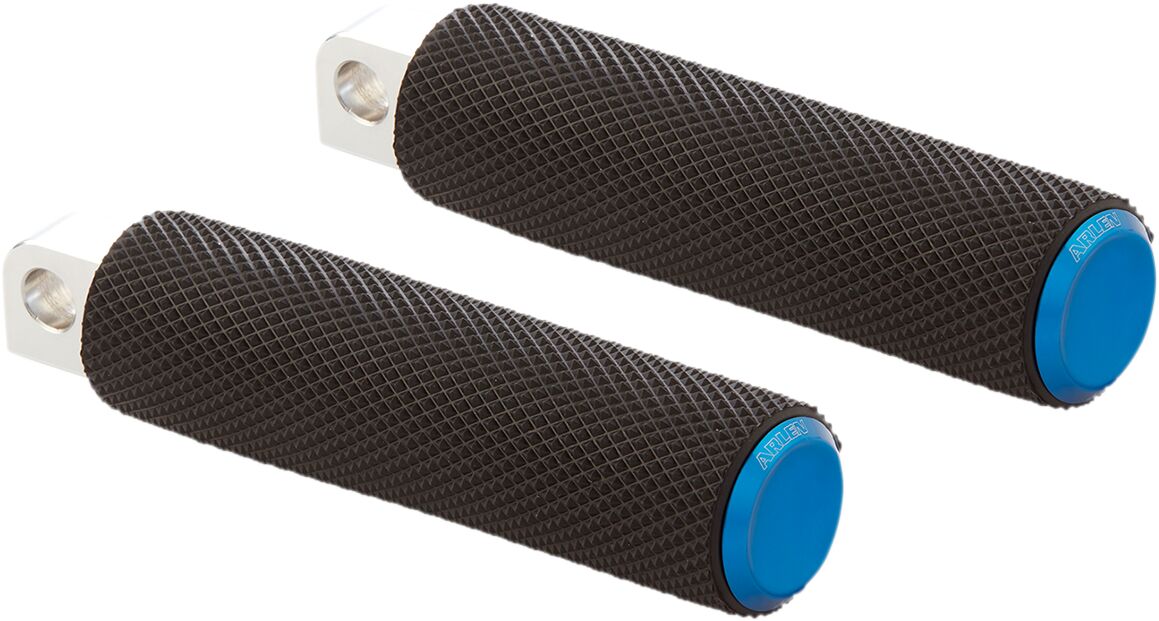 FOOTPEGS - KNURLED - BLUE