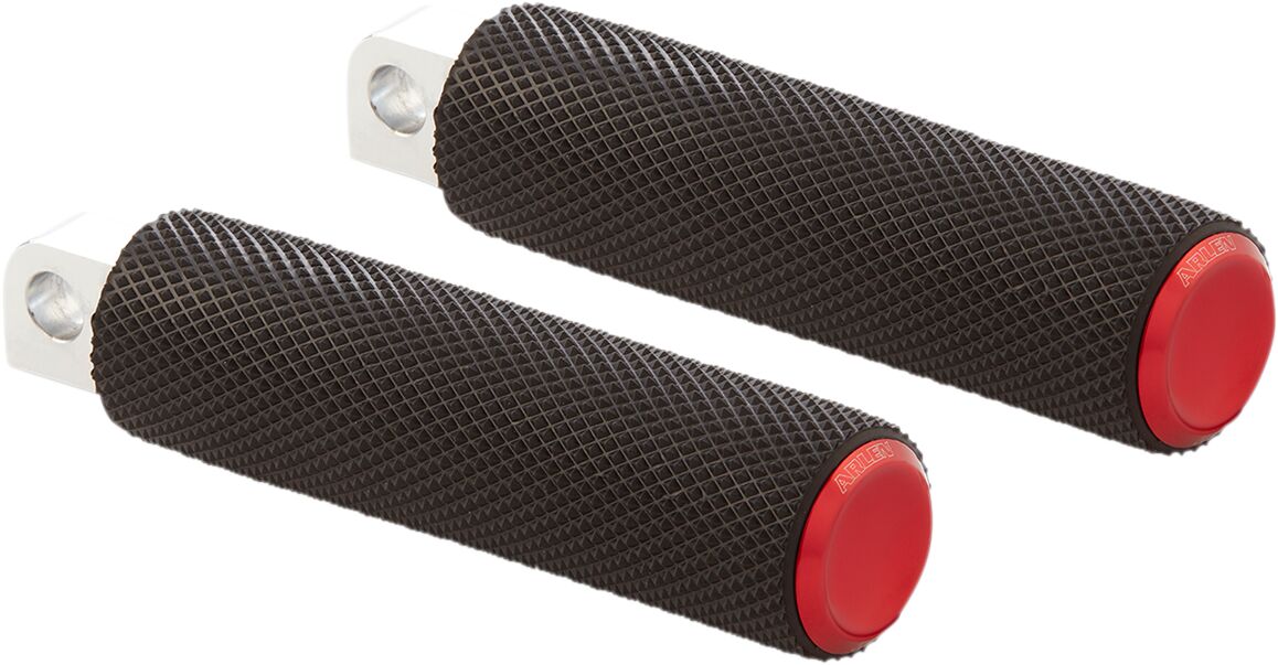 FOOTPEGS - KNURLED - RED