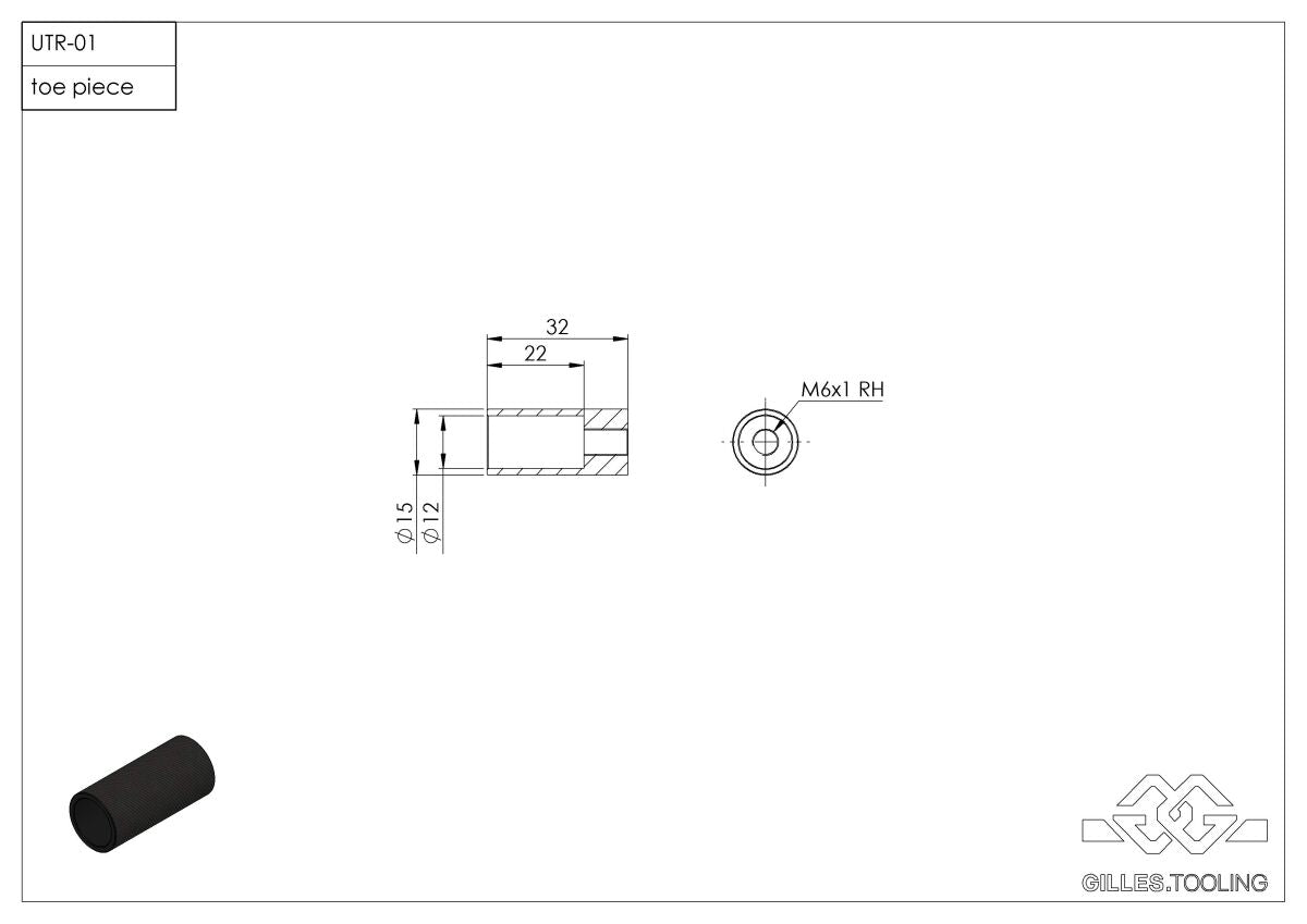 TOE PIECE BRAKE SIDE UEX-01-B