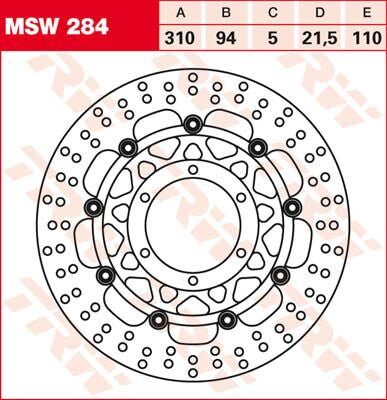 BRAKE DISC FL MSW284