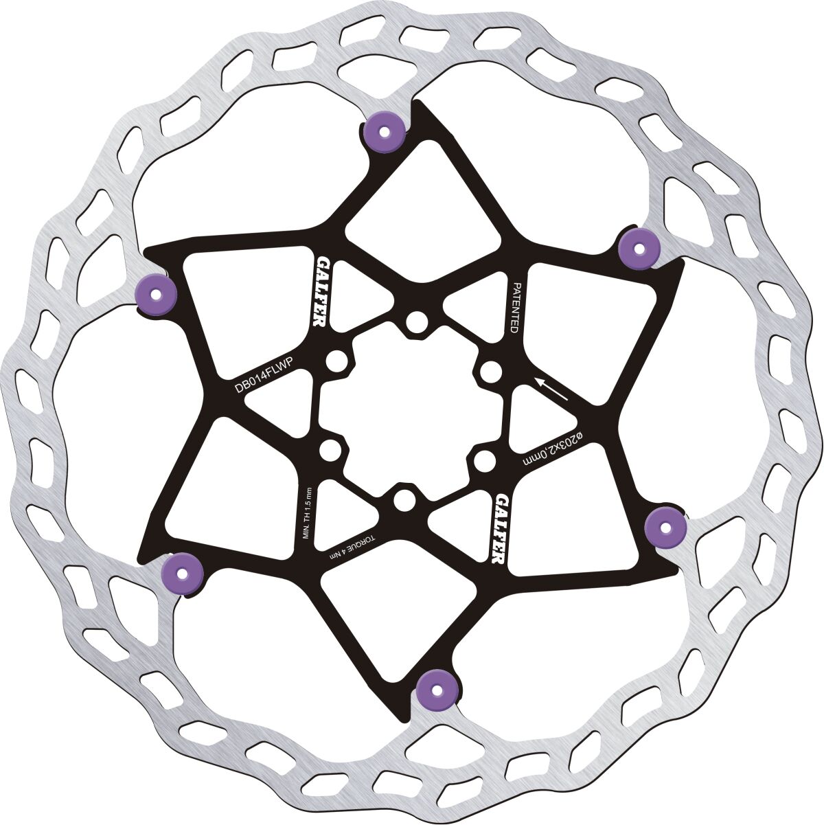 DISC WAVE FLOAT 203X2.0MM PURP