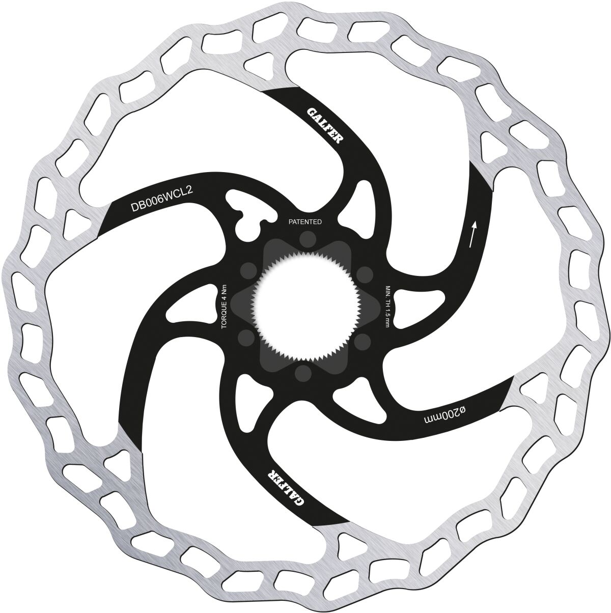 DISC WAVE 200X2.0MM C-LOCK