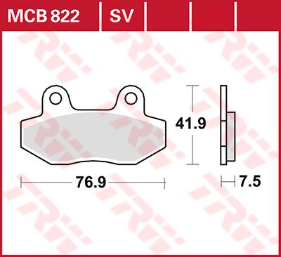 BRAKE PAD TRW MCB822