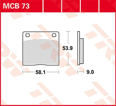 BRAKE PAD TRW MCB73