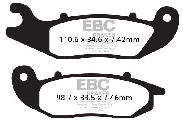 BRAKE PAD CARBON TT DIRT