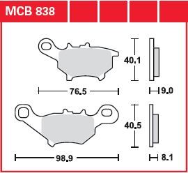 BRAKE PAD ORGANIC STREET