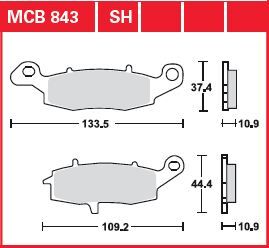 BRAKE PAD ORGANIC STREET