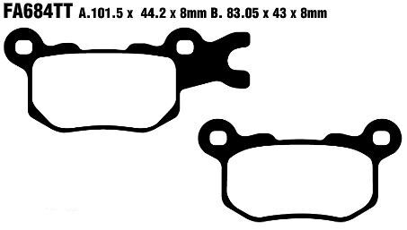 BRAKE PAD CARBON TT DIRT