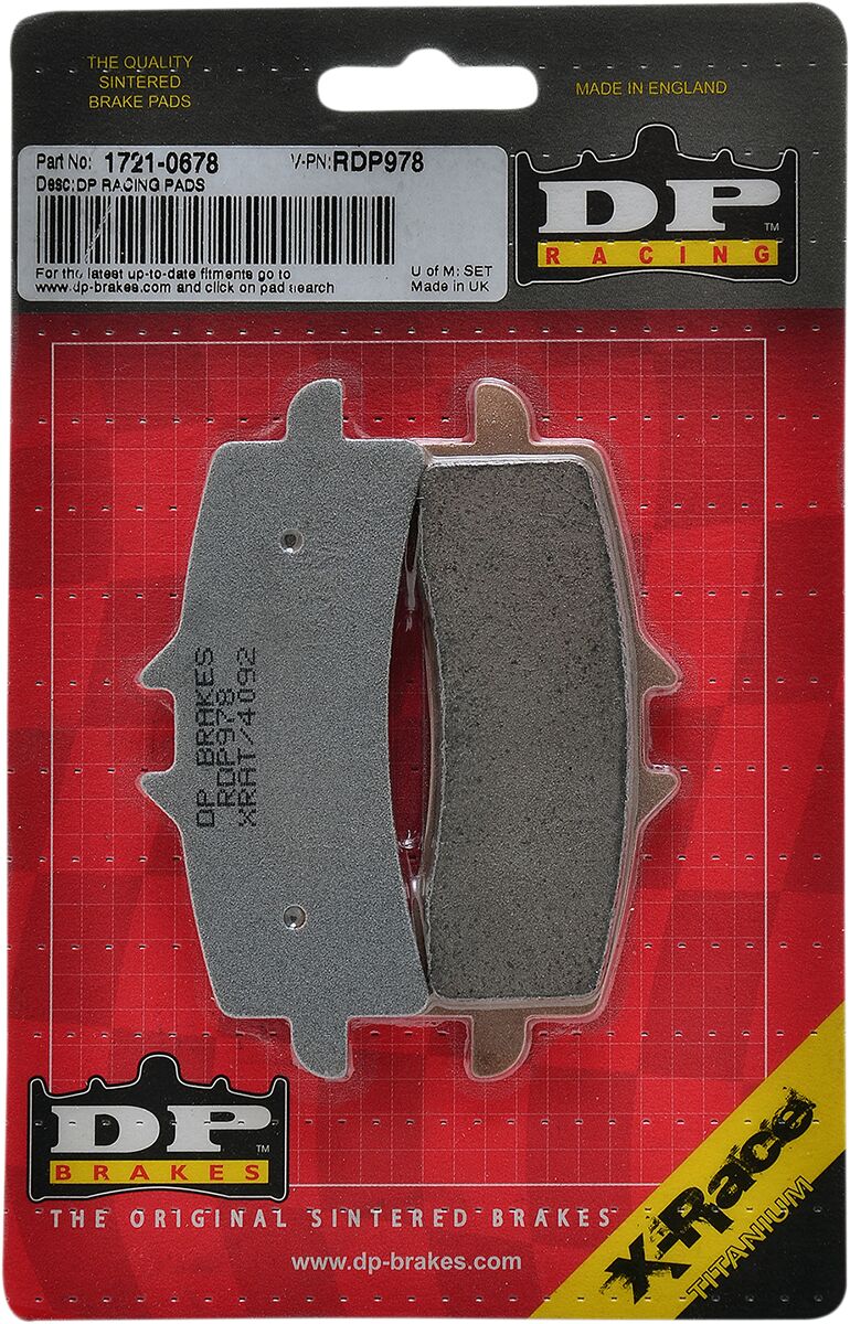 BRAKE PAD SINTERED RDP978