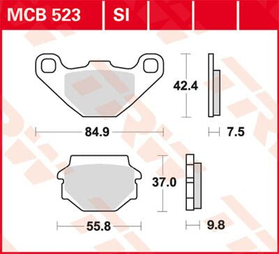 BRAKE PAD TRW MCB523SI