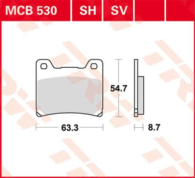 BRAKE PAD TRW MCB530SH