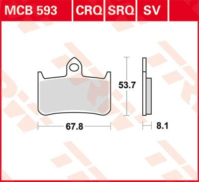 BRAKE PAD TRW MCB593SV
