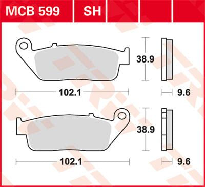 BRAKE PAD TRW MCB599SH