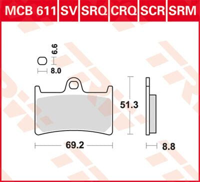 BRAKE PAD TRW MCB611CRQ