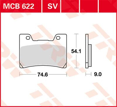 BRAKE PAD TRW MCB622SV