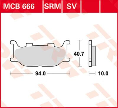 BRAKE PAD TRW MCB666SV