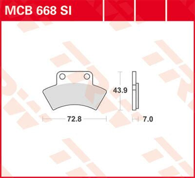 BRAKE PAD TRW MCB668SI