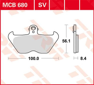 BRAKE PAD TRW MCB680SV