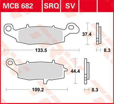 BRAKE PAD TRW MCB682SV