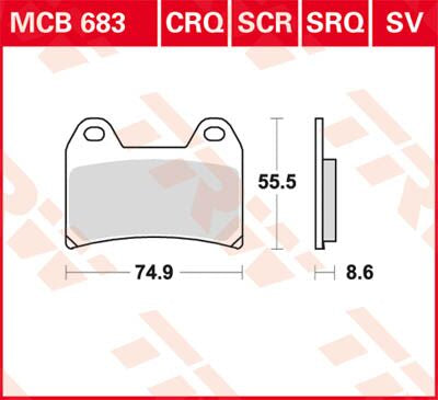 BRAKE PAD TRW MCB683CRQ
