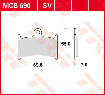 BRAKE PAD TRW MCB690SV