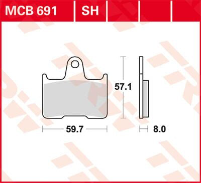BRAKE PAD TRW MCB691SH