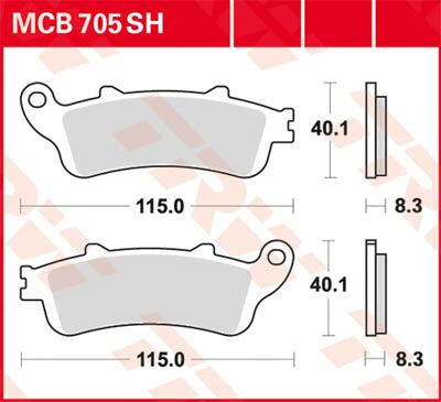 BRAKE PAD TRW MCB705SH