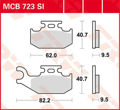 BRAKE PAD TRW MCB723SI
