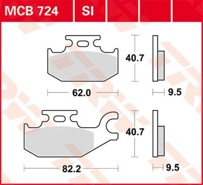 BRAKE PAD TRW MCB724SI