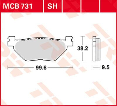 BRAKE PAD TRW MCB731SH