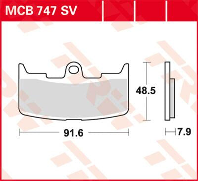 BRAKE PAD TRW MCB747SV