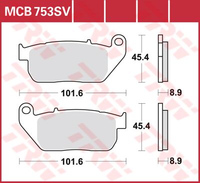 BRAKE PAD TRW MCB753SV