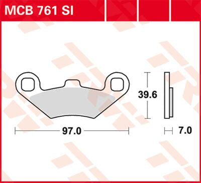 BRAKE PAD TRW MCB761SI