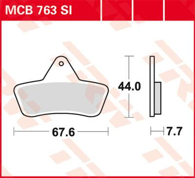 BRAKE PAD TRW MCB763SI