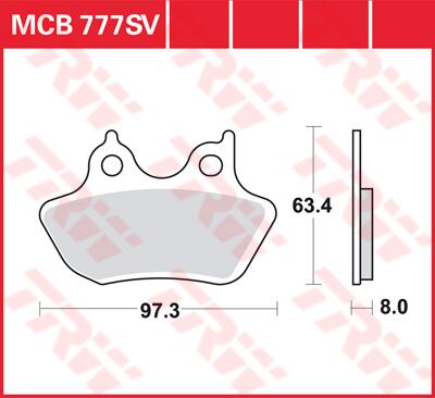 BRAKE PAD TRW MCB777SV