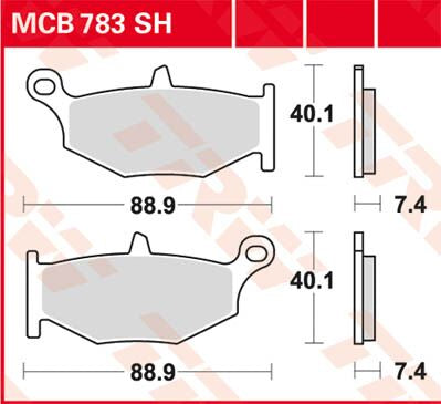 BRAKE PAD TRW MCB783SH