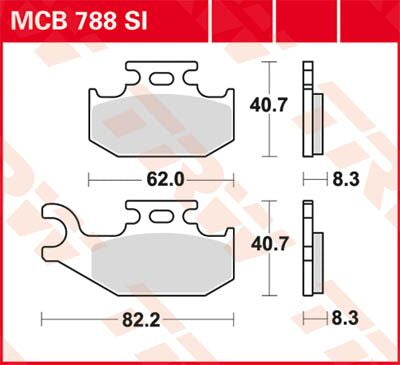 BRAKE PAD TRW MCB788SI