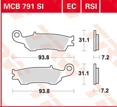 BRAKE PAD TRW MCB791SI
