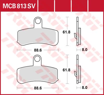 BRAKE PAD TRW MCB813SV