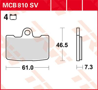 BRAKE PAD TRW MCB810SV