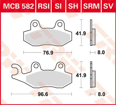 BRAKE PAD TRW MCB582SH