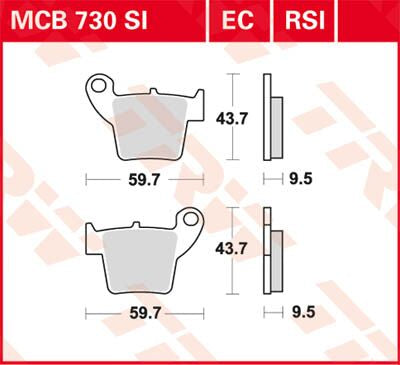 BRAKE PAD TRW MCB730SI