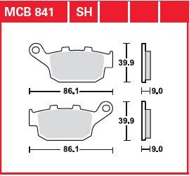 BRAKE PAD SINTER REAR STREET