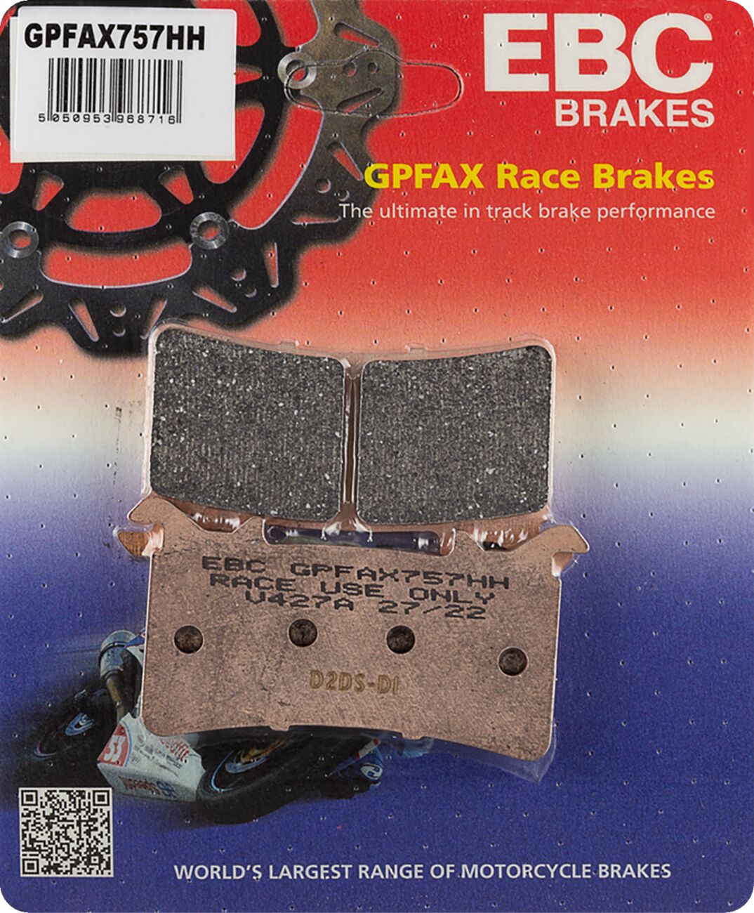 BRAKE PAD GPFA SINTER RAC