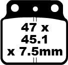 BRAKE PAD CARBON TT DIRT