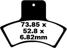 BRAKE PAD CARBON TT DIRT