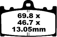 BRAKE PAD CARBON TT DIRT