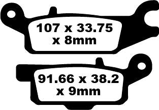 BRAKE PAD CARBON TT DIRT